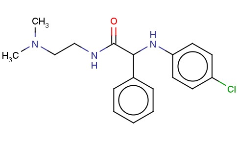 ACETAMIDE, 2-(P-CHLOROANILINO)-N-(2-(DIMETHYLAMINO)ETHYL)-2-PHENYL-
